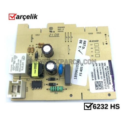 Arçelik 6232 HS Bulaşık Makinesi Elektronik Anakart + Display Kart 1899610240