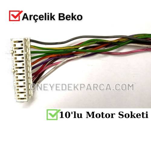 Arçelik Beko Çamaşır Makinesi 10 Kablolu Motor Soketi