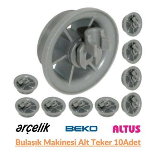 Arçelik Beko Altus Bulaşık Makinesi Alt Sepet Tekeri (10 Adet)