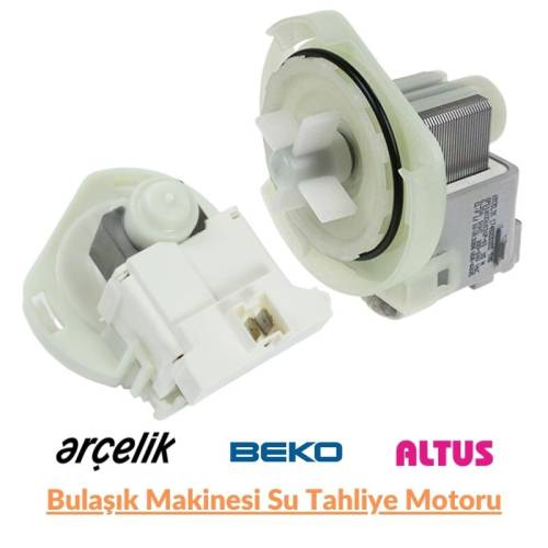 Arçelik Beko Altus Bulaşık Makinesi Su Tahliye Pompası Motoru