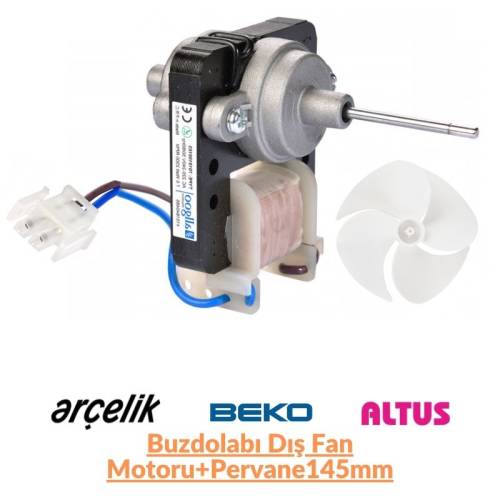 Arçelik Beko Alt Buzdolabı Fan Motoru Dış Fan (Pervaneli)