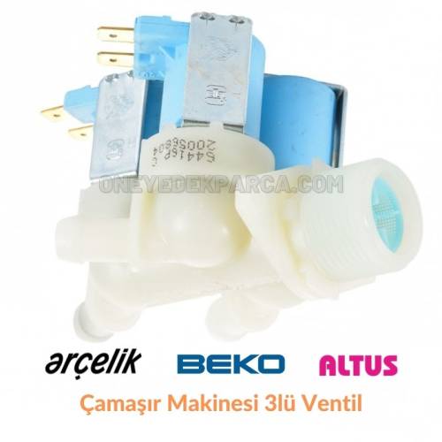 Arçelik Beko Altus Çamaşır Makinesi 3lü Su Giriş Vanasi Ventili