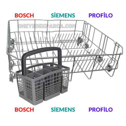 Bosch Siemens Profilo Bulaşık Makinesi Alt Sepeti Gri Alt Sepet