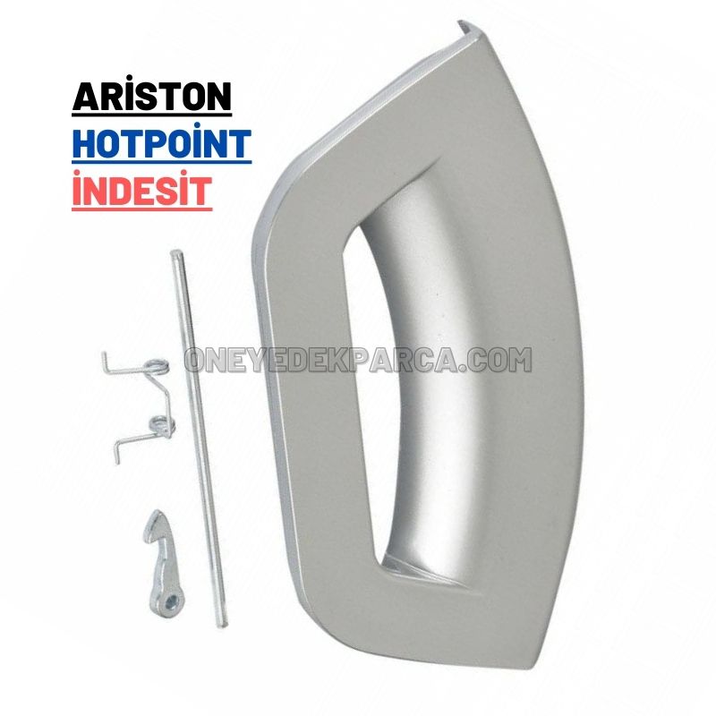 Ariston Çamaşır Makinesi Kapak Mandalı (Metalik Gri)