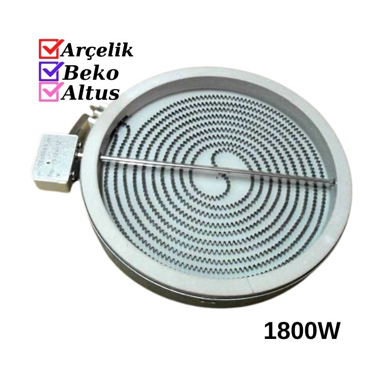 Arcelik Beko Altus Blomberg Grundig LEISURE Cam Ocak 1800W Seramik Rezistans 