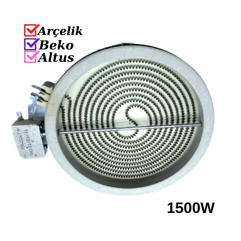 Arcelik Beko Altus Blomberg Grundig LEISURE Cam Ocak 1500W Seramik Rezistans 