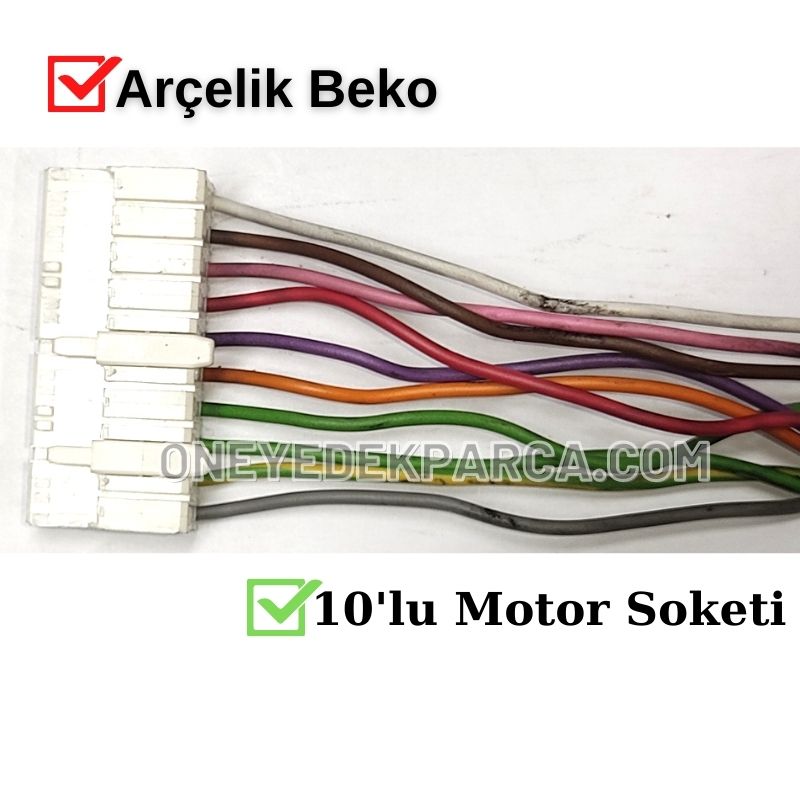 Arçelik Beko Çamaşır Makinesi 10 Kablolu Motor Soketi